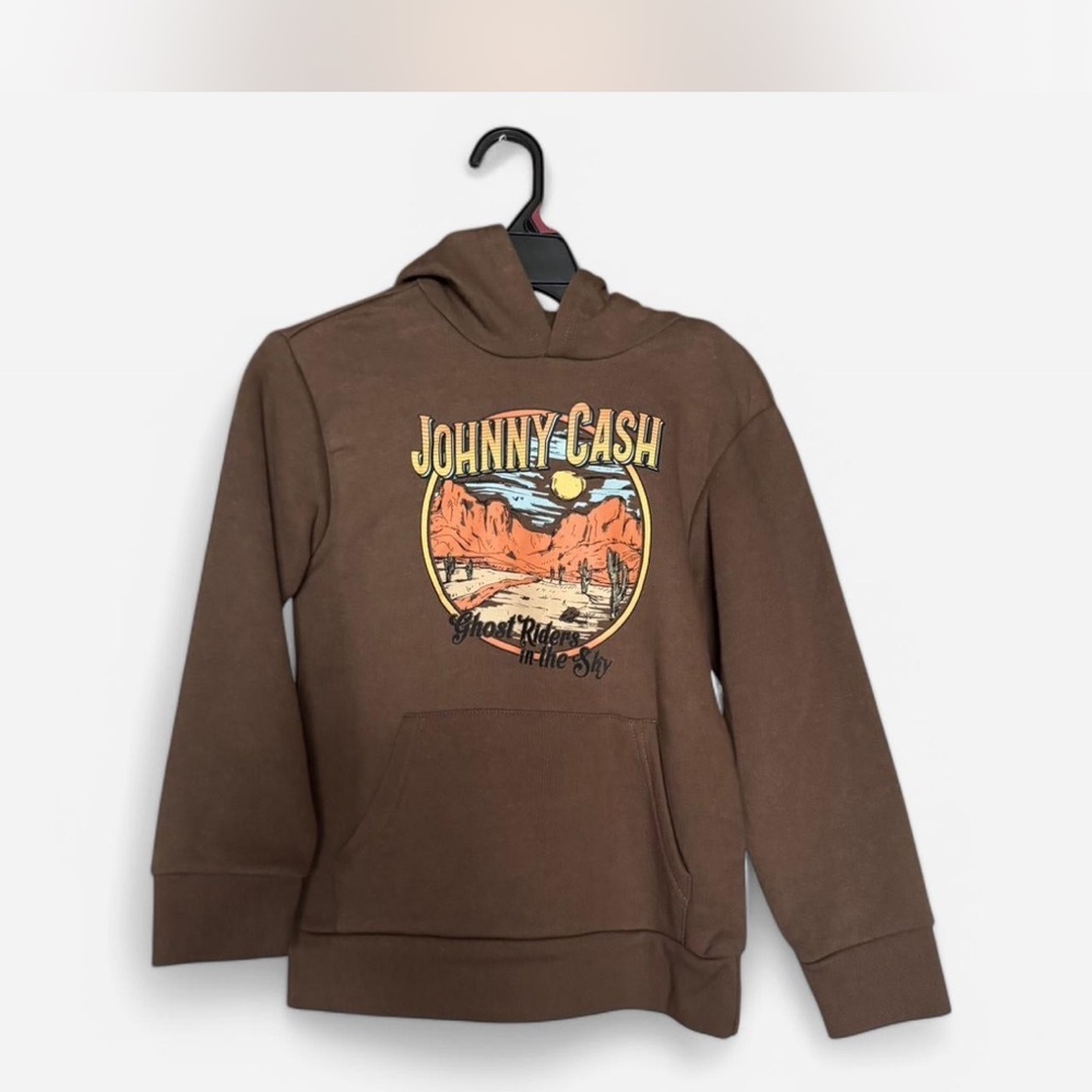 Brown Johnny Cash Hoodie